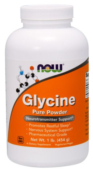 Глицин аминокиселина на прах 454 гр | Glycine powder | Now Foods