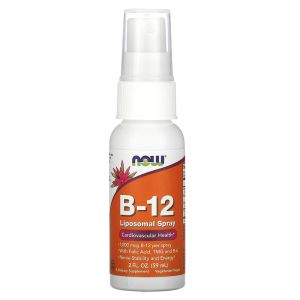Липозомен спрей Б12 | B-12 Liposomal Spray, 1,000 mcg | Now Foods, 59 мл 