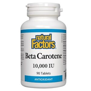 Бета Каротин | Beta Carotene 10000 IU | Natural Factors, 90 табл 