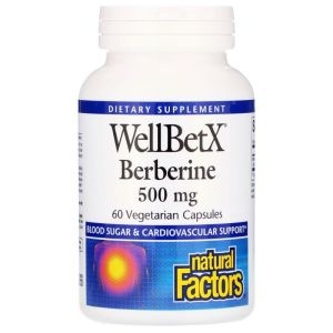 Берберин 500 мг | WellBetX Berberine | Natural Factors, 60 капс 