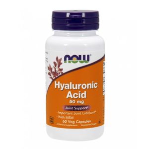 Хиалуронова киселина с МСМ 50 мг | Hyaluronic Acid | Now Foods, 60 капс 