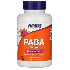 ПАБА 500 мг| Paba |  Now Foods, 100 капс