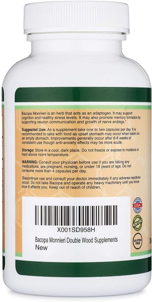 Бакопа мониери 450 мг | Bacopa extract   | Double Wood, 90 капс. 