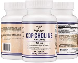Цитиколин 300 мг | CDP Choline (Citicoline) | Double Wood, 60 капс. 
