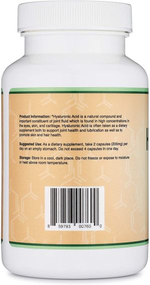 Хиалуронова киселина 200 мг | Hyaluronic acid | Double Wood, 180 капс. 