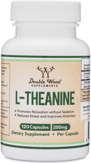 Л-Теанин  200 мг | L-Theanine | Double Wood, 120 капс. 