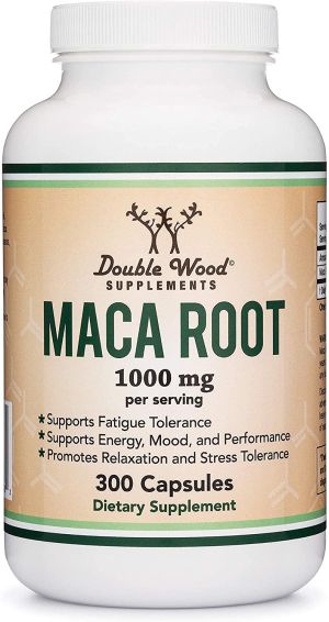 Корен от мака 1000 мг | Maca Root | Double Wood, 300 капс. 