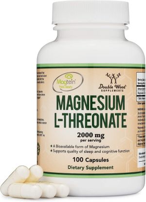 Магнезий Л-треонат 77 мг | Magnesium L-threonate | Double Wood, 100 капс. 
