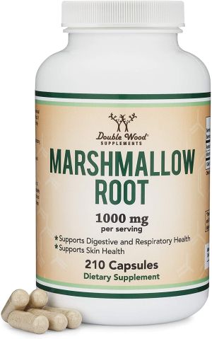 Бяла ружа корен 1000 мг | Marshmallow root  | Double Wood, 210 капс. 
