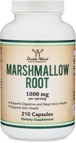 Бяла ружа корен 1000 мг | Marshmallow root  | Double Wood, 210 капс. 