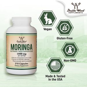 Моринга  1000 мг | Moringa  | Double Wood, 210 капс. 