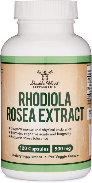 Златен корен екстракт | Rhodiola Rosea Extract | Double Wood, 120 капс. 