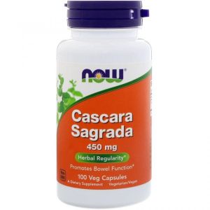 Зърнастец 450 мг | Cascara Sagrada | Now Foods, 100 капс. 