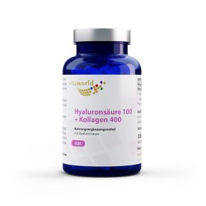 Хиалуронова киселина и колаген |  Hyaluronsäure + Kollagen  | Vitaworld® , 120 капс. 