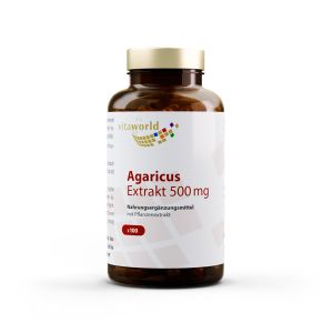 Агарикус екстракт 500 mg  | Agaricus extrakt  | Vitaworld ®, 100 капс. 