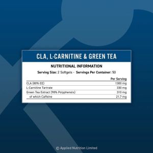 КЛА + Л-Карнитин и Зелен Чай | CLA, L-Carnitie, Green Tea | Applied Nutrition, 100 дражета 