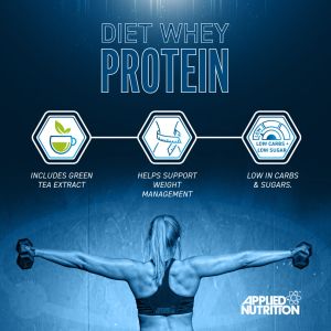 Суроватъчен протеин- сладолед ванилия 1.800 кг | Diet Whey Protein | Applied Nutrition, 72 дози  