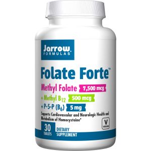 Фолат, Б-12 и P-5-P | Folate Forte | Jarrow Formulas, 30 табл.