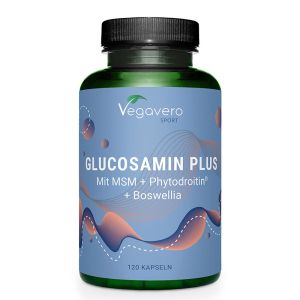 Глюкозамин + МСМ, натриев хиалуронат и босвелия | Glucosamin plus | Vegavero, 120 капс. 