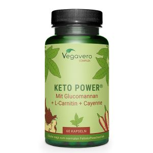 Keto Power® mit Glucomannan + L-Carnitin + Cayenne | Vegavero, 60 капс. 