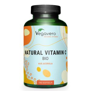 Витамин С (от БИО Ацерола) | Natural Vitamin C Bio Aus Acerola | Vegavero, 180 капс. 