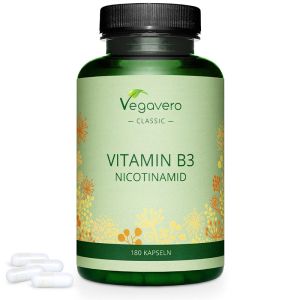 Витамин В3 (Никотинамид) 500 мг | Vitamin B3 Nicotinamid | Vegavero, 180 капс. 