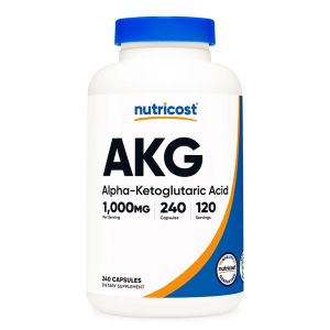 Алфа-кетаглутарова киселина 500 мг | AKG | Nutricost, 240 капс.
