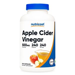 Ябълков оцет 500 мг | Apple Cider Vinegar | Nutricost, 240 капс.