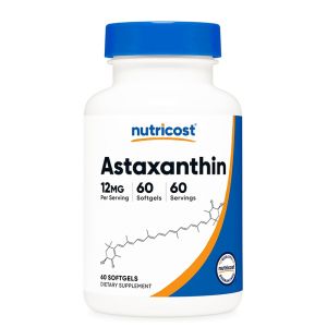 Астаксантин 12 мг | Astaxanthin | Nutricost, 60 софтгел капс.