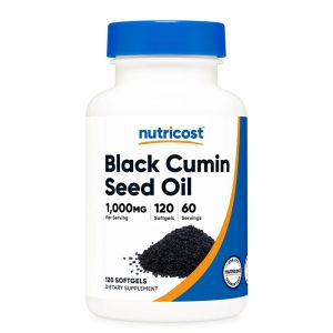 Черен кимион (масло от семена) 500 мг | Black Cumin Seed Oil | Nutricost, 120 софтгел капс.