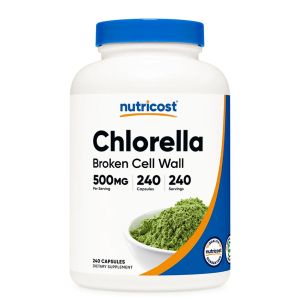 Хлорела 500 мг | Chlorella | Nutricost, 240 капс.