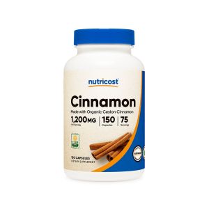 Цейлонска канела 600 мг | Cinnamon | Nutricost, 150 капс.