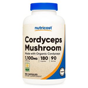Кордицепс 550 мг | Cordyceps Mushroom Organic | Nutricost, 180 капс.