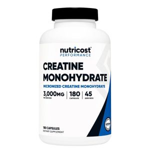 Креатин Монохидрат (микронизиран) 750 мг | Creatine Monohydrate | Nutricost, 180 капс.