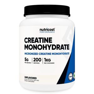 Креатин Монохидрат (микронизиран) | Creatine Monohydrate | Nutricost, 1 кг прах