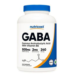 ГАБА 500 мг + Витамин В6 2 мг | GABA + B6 | Nutricost, 240 капс.