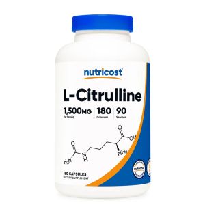 L- Цитрулин 750 мг | L-Citrulline | Nutricost, 180 капс.