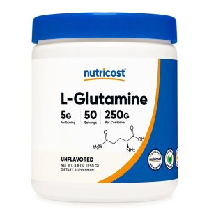 L-Глутамин 5 г | L-Glutamine | Nutricost, 250 г прах