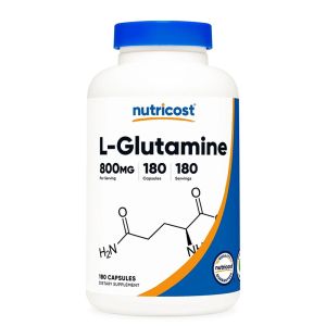 L-Глутамин 800 мг | L-Glutamine | Nutricost, 180 капс.