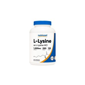 Л-Лизин (хидрохлорид) 500 мг | L-Lysine | Nutricost, 250 капс.