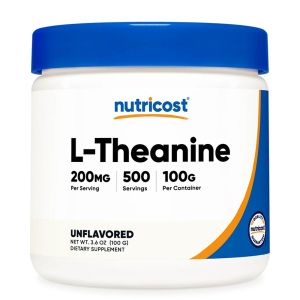 L-Теанин 200 мг | L-Theanine | Nutricost, 100 г прах
