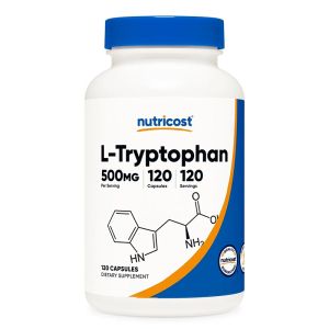 L-Триптофан 500 мг | L-Tryptophan | Nutricost, 120 капс.