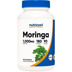 Моринга (екстракт от лист) 500 mg | Moringa | Nutricost, 180 капс. 