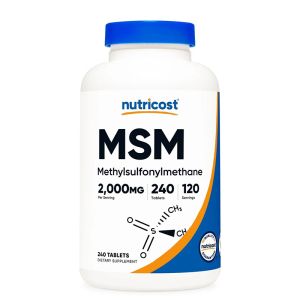 MСМ (метилсулфонил метан) 1000 мг | MSM | Nutricost, 240 табл. 