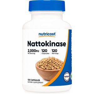 Натокиназа 100 мг | Nattokinase | Nutricost, 120 капс. 