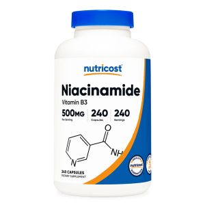 Ниацинамид ( Витамин B3 ) 500 мг | Niacinamide Vitamin B3 | Nutricost, 240 капс. 
