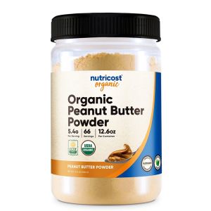 Фъстъчено масло на прах, Органик | Organic Peanut Butter Powder | Nutricost, 354 гр. 
