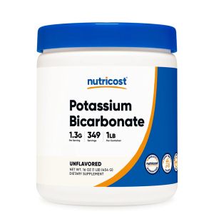 Калиев Бикарбонат | Potassium Bicarbonate Powder | Nutricost, 454 г прах 