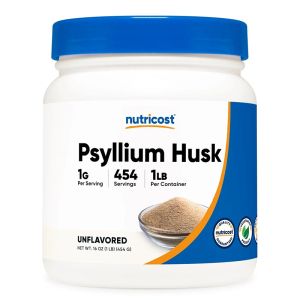 Псилиум хуск (Смлян) | Psyllium Husk (Ground) | Nutricost, 454 г прах