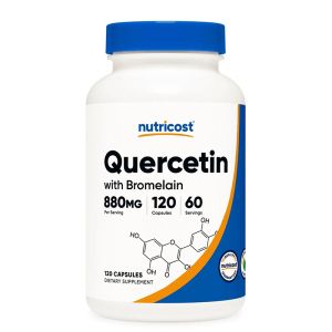 Кверцетин 440 мг + Бромелаин 82.5 мг | Quercetin with Bromelain | Nutricost, 120 капс.